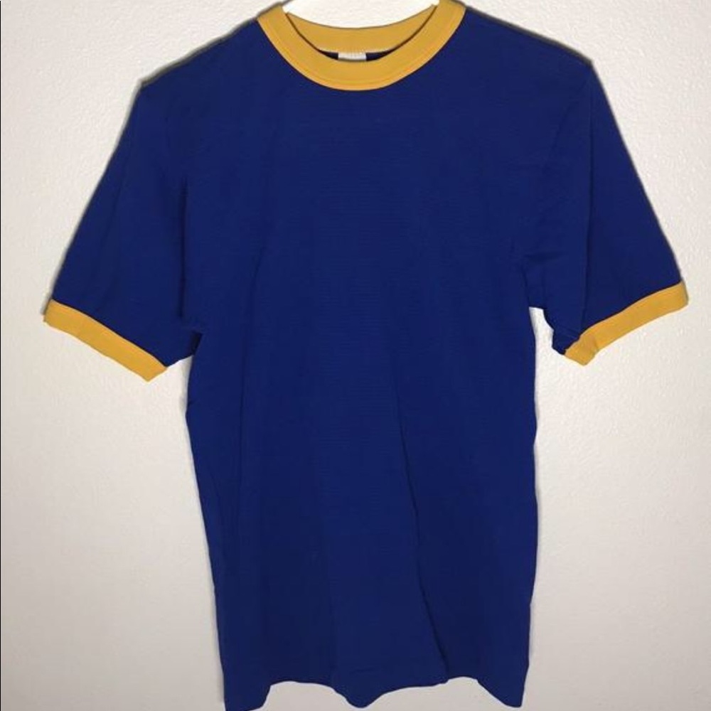 Vintage 80's Blank Royal Blue Ringer